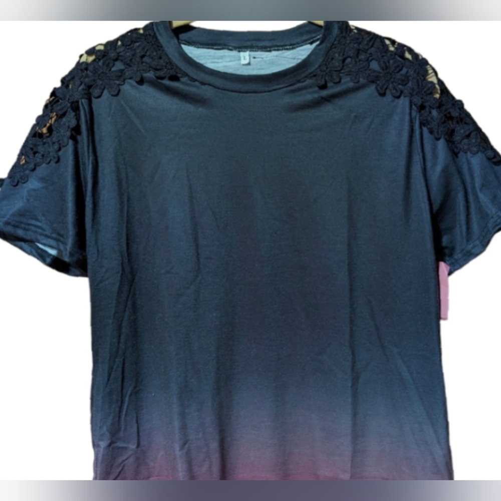 New W Tags. Top. Ladies. Lace detail. Ombre.